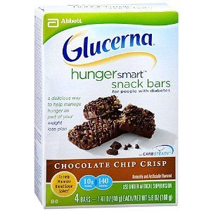 Glucerna, Hunger Smart Snack Bar, Diabetics, Chocolate Chip Crisp - 4 ea