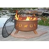 Patina Products F105  30 Inch Diameter Horseshoes Firepit
