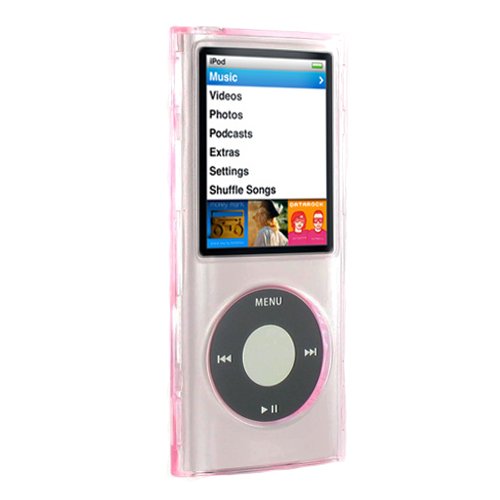 (Many Colors available) Hard crystal case for iPod Nano 4th Generation 8gb 16gb package with screen protector (Nano 4th Gen Mp3 Player not included) + Pouch