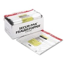 MMF Industries Tamper-Evident Cash Bags, 8 Bundle Capacity, 20 x 20 Inches, Clear, 250 Bags per Box (2362006N20)