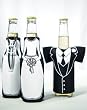 Wedding Party Bottle Holders - Wedding Dress Zippered