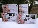10 Pack Roses of Love Wedding Disposable 35mm Cameras In Matching Gift Boxes- 27 Exposures Each- With Matching Table Tents