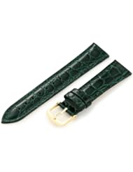 Hadley-Roma Womens LSL717RJ 180 18-mm Green Crocodile Grain Watch Strap