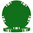 100 5 Spot Blank Poker Chips - Green