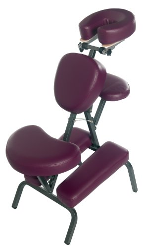 3B Scientific W60606BU-1 PVC Vinyl Pro Massage Chair, 500lbs Capacity, Burgundy
