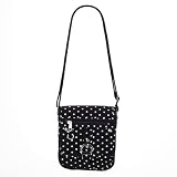 Xhilaration Dot Print Cross-Body Bag - Black