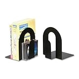 UPC 042491031323 product image for Officemate 93132 Nonskid Steel Bookends, 7-1/2 in.x7-3/4 in.x9 in., Black | upcitemdb.com