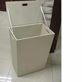 Faux Leather Tapered Rectangular Hamper - Dark Chocolate