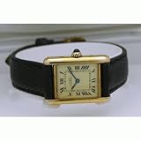 Antiqwue Vintage: Pre Owned Ladies Cartier Watch Vermeil Tank Champagne Dial Swiss Quartz Movement... by Cartier