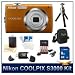 Nikon CoolPix S3000 Digital Camera (Orange), 12 Megapixel, 4x, 27-108mm Equivalent Zoom, 2.7