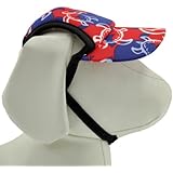 PlayaPup Sun Protective Dog Visor, Tuga Red, Medium