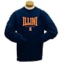 Illinois Fighting Illini Felt Applique Long Sleeve T-Shirt