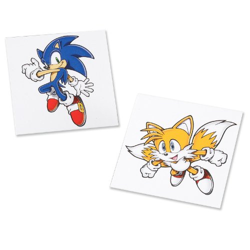 Sonic the Hedgehog Tattoos (8) Party Supplies
