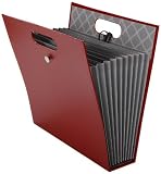Markings by C.R. Gibson Accordion File Tote - Red Pellaq MAFT-9177