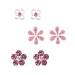 Girls' Gold-Over-Sterling Silver Flower 3-pc. Earrings Set - Pink