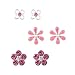Girls' Gold-Over-Sterling Silver Flower 3-pc. Earrings Set - Pink