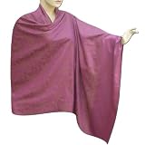 Handmade Self Design Mix Wool Shawl With Plain Border Specially For Party Wear From India (Free Shipping) Shwl0120r