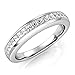 Metal Factory 3MM Sterling Silver Baguette CZ Half Eternity Cubic Zirconia Ring