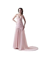 V-neck Strapless Floor Length Chiffon Homecoming Dress 