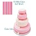 Shimmer Ribbons - ROSE PINK 6 Strips of Edible Cake Art Persona Made of Sugar - Simple to use