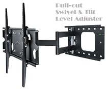 Allcam PLB109M Universal 37-50" LCD/Plasma TV Wall Mount Bracket Kit Pull-out Arms Swivel & Tilt
