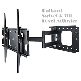 Allcam PLB126S Support Mural Universel PhilipsNoir/ Bras Pivotants/ Inclinable pour 26" 30" 32" 37" T�l�viseur LCD/ LED TVs