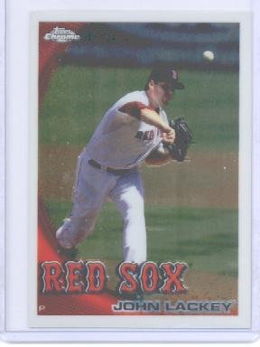 2010 Topps Chrome Baseball Card # 19 John Lackey - Boston Red Sox - MLB Trading Card in Screwdown Case