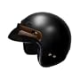 HCI Helmets - Open Face Motorcycle Helmets Scooter Helmet 10FlatBlack