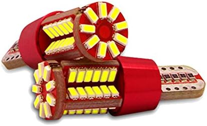 Yortpal White 700 Lumens CANBUS Error free T10 57-SMD 3014 12V Side Marker Light LED Bulbs W5W 147 152 158 159 161 168 184 192 193 194 2825, (pack of 2)