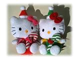 41Yk9RxmyOL. SL160  TY Beanie Baby Hello Kitty Cat No. 2 Santa in a green and red property? sugarcane