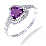 7MM 1.10CT Amethyst Ring In Sterling Silver (Available in Sizes 5-9)