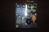 4 Pair of USPA Polo Infant Boys Sock Booties With Non- Slip Gripper Bottoms Set Size 0 - 12 Months