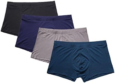 Benmashun Men's 4 Pack Pure Color Boxer Brief Underwear (XXXL,Multicolor)