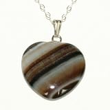 Review Girlyshop  / Banded Agate HEART pendant & Chain