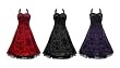 50's Dress Tattoo Flock Long Purple Size 16/18 (XXL)