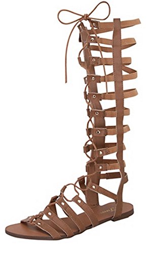 New Womens Mid-Calf Marcelino Gladiator Sandals Flats Strappy Summer Ladies Shoes