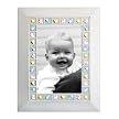 4x6" Enamel and Silver-Plated Baby Frame