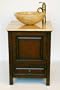 22" Bathroom Furniture Travertine Top Single Sink Vanity Cabinet 158T