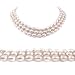 AugustinaJewelry Triple Strand 16-18 Inches 7-8mm White Oval Shape Freshwater Cultured Pearl Necklace