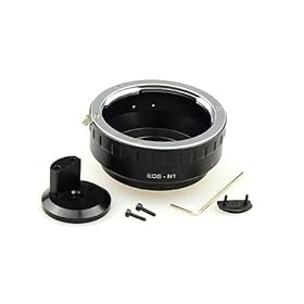 DSLRKIT Canon EOS EF EF-S Lens to Nikon J1 V1 1 Mount Adapter with Tripod 1/4 Mount