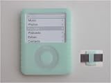 yooZoo Ribbed Silicone Extra Grip Apple iPod nano 3G Skin Case with Screen Protector and Lanyard - Puddle Green