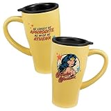  : WONDER WOMAN comics CERAMIC TRAVEL coffee tea MUG