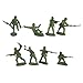 WWII United States Marines Plastic Green Army Men: 16 piece set of 54mm Figures - 1:32 scale