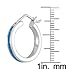 Sterling Silver Created Opal 20mm Hoop Earrings