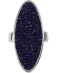 Blue Finger Ring - Genuine Stingray Skin Leather
