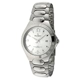 Peugeot Mens 160S Silver-Tone Bracelet Watch