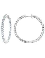 Diamond Hoop Earrings 3ctw