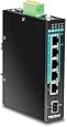 TRENDnet 5-Port Hardened Industrial Gigabit PoE DIN-Rail Switch (TI-PG541)