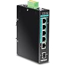 TRENDnet 5-Port Hardened Industrial Gigabit PoE DIN-Rail Switch (TI-PG541)