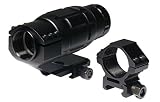 UTG Tactical 3x Optical Magnifier w/ Ring Mounts For M4 AR15 SIG556 FN-AR SR-556 CX4 SU16 GSG-5